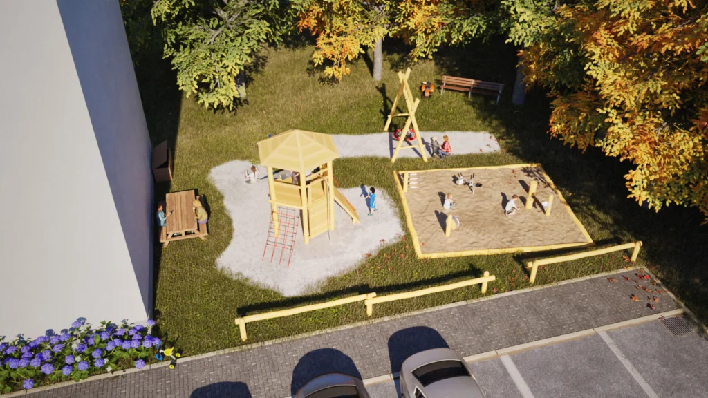 Konzept für einen Spielplatz im Wohnquartier