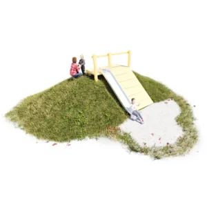 Hangrutsche mit Podest und Rampe an einem Hügel