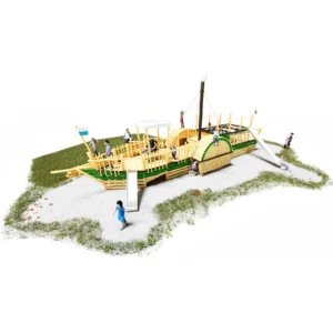 Spielgeräte-Adaption des Starnbergersee-Dampfers von König Ludwig II aus Robinienholz