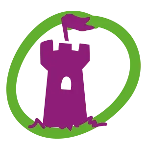 Icon für Produklinie "Iconic": Stilisierter Burgturm mit Flagge